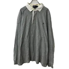 POLO Ralph Lauren 長袖 ポロシャツ 3XL グレー ポロ ラルフローレン プルオーバー ラガーシャツ ビッグサイズ トップス 秋物 a801-5196