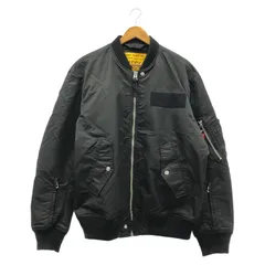 【中古】DIESEL MA-1フライトジャケット XXL ブラック ディーゼル[10]