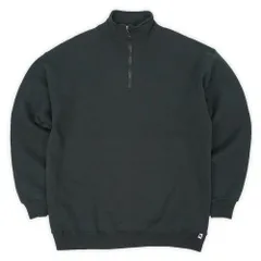 ラッセル RUSSELL 90s 00s 90-2000年代 ハーフジップ ブランクスウェット 無地 スタンドカラー フェード USA ヴィンテージ アメリカ 古着 メンズ トレーナー ブラック / 黒 XL-TALL【中古】