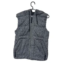 PLST プラステ アウター リバーシブル ベストダウン グレー×ブラック Mサイズ B25