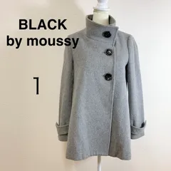 BLACK by moussy ブラックバイマウジー グレーウール調スタンドカラー コート ミドルコート ウールコート  Aライン シンプル  きれいめ  大人カジュアル 通勤 秋冬 ベーシック 1のサムネイル