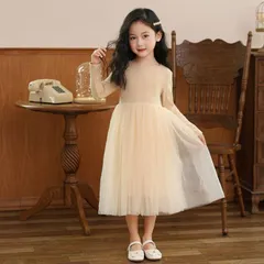 ワンピース女の子 子供 ドレス フォーマル チュールスカート 子供服 女の子 クリスマスワンピース 結婚式 発表会 入学式 ゆったり 可愛い 