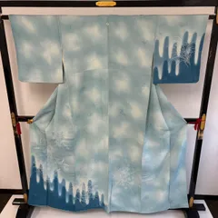 付下げ 流水 上品な染め 一つ紋 正絹 着物 MK-2864