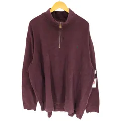 ポロバイラルフローレン Polo by RALPH LAUREN 90S ポニー刺繍 ハーフジップ スウェット  メンズ import：XXL 