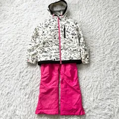 状態良 PURECONCIOUS スキーウェア  女の子 上下セット 130センチ スノーボード スキー セットアップ 古着 3195