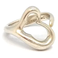 ティファニー Tiffany&Co. オープンハート リング 指輪 約6号 SV925 4.9g シルバー エルサペレッティ【中古】