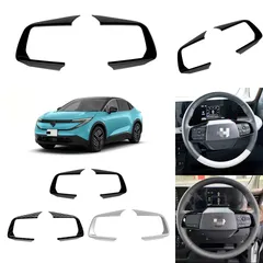 【送料無料】日産 リーフ LEAF 2026年式(2025/10～)対応 ステアリング スイッチ周り ガーニッシュ 左右2点 ABS製 3M両面テープ貼付 内装保護 キズ防止 質感アップ 専用設計 取付簡単 マットシルバー/ピアノブラック/カーボン調 選択可