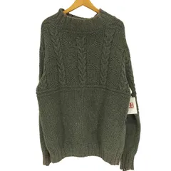 ポロバイラルフローレン Polo by RALPH LAUREN 90S HAND KNIT シルク ウール ケーブル ボトルネック ニット メンズ import：L 
