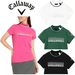 キャロウェイ ゴルフ レディース シャツ メタリックロゴ 半袖モックネックシャツ Callaway Golf C24234201