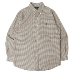 ポロラルフローレン ブラウン ギンガム CHECK ブレイク シャツ