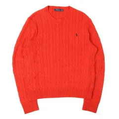 ポロ ラルフローレン オレンジ ケーブル ニット セーター