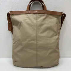 8230　MARGARET HOWELL　マーガレットハウエル　PORTER　ポーター　ベンタイルトートバッグ　VENTILE TOTE BAG　2way　ショルダーバッグ　ハンドバッグ　ベージュ　キャメル　レザー　レディース　メンズ　ユニセックス　大きめ