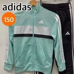 【新品】adidas アディダス セットアップ ジャージ スリーストライプ トラックスーツ グリーン グレー レディース 150サイズ 【CS112】