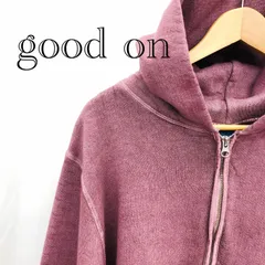 Good On グッドオン スウェット  パーカー フード ジップ トップス L パープル　薄紫  メンズ ファッション