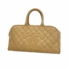 シャネル(Chanel) シャネル ハンドバッグ マトラッセ キャビアスキン ベージュ レディース