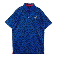 サイズ：US S PUMA GOLF プーマゴルフ 2023年モデル HOOPS 半袖ポロシャツ レオパード柄 ブルー系 [240101598018] ゴルフウェア メンズ ストスト