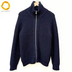 #wnc ジュンハシモト junhashimoto カーディガン M 紺 ニット ジップアップ ハイネック メンズ [985264]のサムネイル
