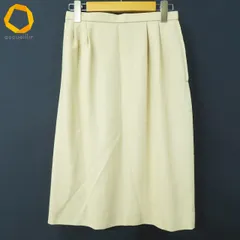 #a レリアン Leilian スカート タイト 9 ベージュ 無地 日本製 レディース [986358] k01