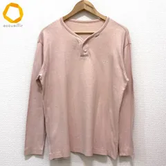 #anc パパス Papas カットソー M ピンク系 長袖 Tシャツ ヘンリーネック メンズ [947037]のサムネイル