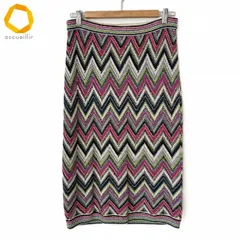 #anc ミッソーニ MISSONI スカート 44 マルチ ニット ヘリンボーン イタリア製 ヴィンテージ レディース [973686]のサムネイル