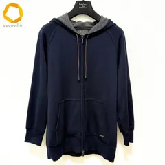 #wnc ベルルッティ Berluti トレーナー・パーカー 50 紺 グレー ジップアップ フード付き カシミヤ シルク混 ハンガー付き メンズ [979392]のサムネイル