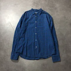 GQ4521◇Frank＆Eileen：ロンハーマン別注 フランネルシャツ◇M◇ブルー系 RHC フランク＆アイリーン