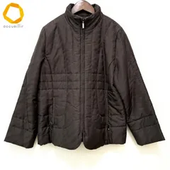 #wnc レリアン Leilian ジャケット 11 茶系 中綿 ジップアップ 柄 スタンドカラー レディース [982722]