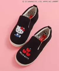 【ハローキティ】モチーフスリッポン(キッズサイズ)　BREEZE J147036　ブラック