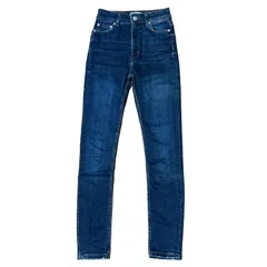 ZARA WOMAN PREMIUM DENIM COLLECTION スキニーデニム ダークブルー サイズ34 レディースXXXS ザラウーマン