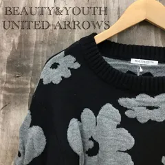ＢＥＡＵＴＹ＆ＹＯＵＴＨ　ＵＮＩＴＥＤ ＡＲＲＯＷＳ ビューティーアンドユースユナイテッドアローズ　フラワージャガードニットプルオーバー  花柄  F ブラック レディース