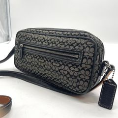 2605-87｜美品｜コーチ ミニシグネチャー ショルダーバッグ ブラック 