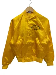 Tour ナイロンスタジャン USA製 刺繍 プリント 80S 90S 古着 ビンテージ S イエロー メンズ/045