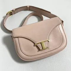 TOD’S / Tタイムレス レザーバッグ ピンクベージュ ボディバッグ