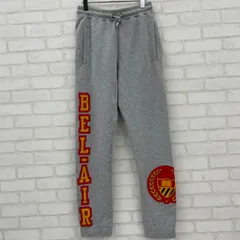 Bel-Air Athletics ベルエアーアスレチックス パンツ スウェット ロゴ プリント 裏起毛 XS コットン グレー(71-2026-0108-SW-001)