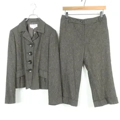 【紙タグ有】スキャパ★スーツ テーラードジャケット&クロップドパンツ サイズ38 焦げ茶色系 イタリア製生地♪z17014