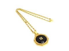 ■美品■ BALMAIN バルマン ネックレス ペンダント アクセサリー レディース ゴールド系×ブラック系 DL3879のサムネイル