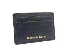 ■美品■ MICHAEL KORS マイケルコース レザー カードケース カード入れ 定期入れ 名刺入れ メンズ レディース ブラック系 DL3936