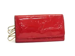 LOUIS VUITTON ルイヴィトン M90204 モノグラムヴェルニ ミュルティクレ4 4連 キーケース 鍵入れ スリーズ レッド系 DL3982