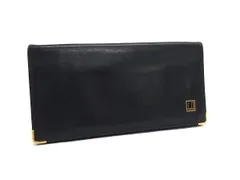 ■美品■ dunhill ダンヒル レザー 二つ折り 長財布 ウォレット 札入れ カード入れ メンズ ブラック系 DL4103