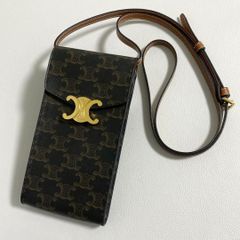 美品】セリーヌ トリオンフ キャンバス バーティカル モバイルポーチ