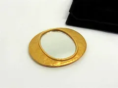 ■美品■ ChristianDior クリスチャンディオール コンパクトミラー ハンドミラー 鏡 手鏡 ゴールド系 DL4349