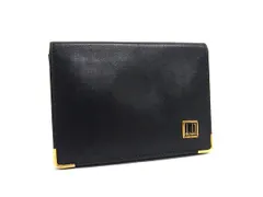 dunhill ダンヒル レザー カードケース カード入れ 名刺入れ ビジネス 紳士 メンズ ブラック系 DL4409