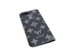 LOUIS VUITTON ヴィトン M66599 モノグラム サバンナ キリン iPhone7 対応 手帳型 アイフォンケース スマホケース ネイビー系 DL4939