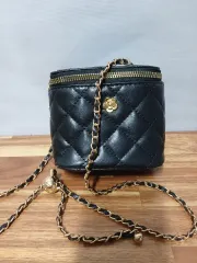 キルティング ブラック ミニ チェーンバッグ