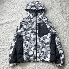 状態良 OAKLEY 中綿ジャケット 迷彩柄 保温 防寒フード付 オークリー 古着 2001