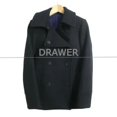 美品 ドゥロワー DRAWER ピーコート Pコート ハーフコート サイドポケット ミドル丈 ブラック ウール サイズ38 レディースのサムネイル