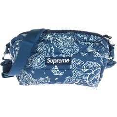 シュプリーム パファーサイドバッグ 緑 22AW ショルダー ロゴ入り
