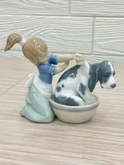 LLADRO リヤドロ 5455 きれいにしましょうね 仔犬 犬 女の子