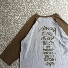 STUSSY / 00’s usa製 25th aniv. T-shirt オールドステューシー 25周年記念　ラグランTシャツ　バイカラー　アニバーサリー