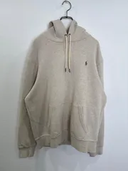S00399　POLO RALPHLAUREN ポロラルフローレン｜パーカー｜フーディー｜Long Sleeve 長袖｜グレー｜Y2K｜90S｜古着｜アメカジ｜一点物｜ヴィンテージ｜フォロー割｜今期トレンド｜ロゴ刺繍｜メンズ｜Lサイズ｜コットン混｜裏毛